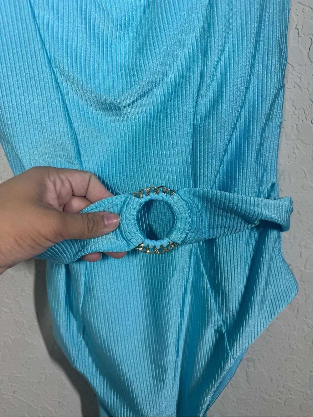 Becca Blue Monte Carlo One Piece Swimsuit Size Small